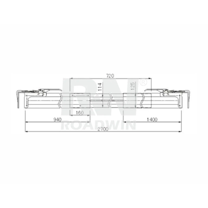 BARA ANTIDERAPANTA 2400-2700MM FI 125x30MM ALUM. RW