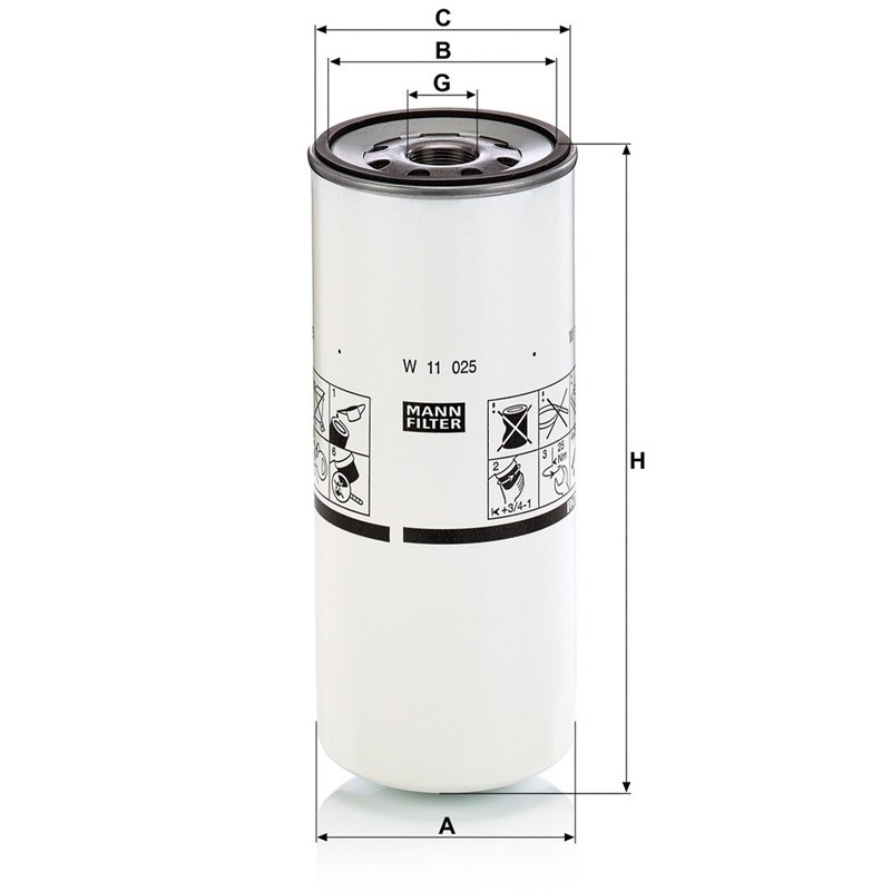 FILTRU ULEI VO.FH,RVI AE,C,K,T -15r- MAN
