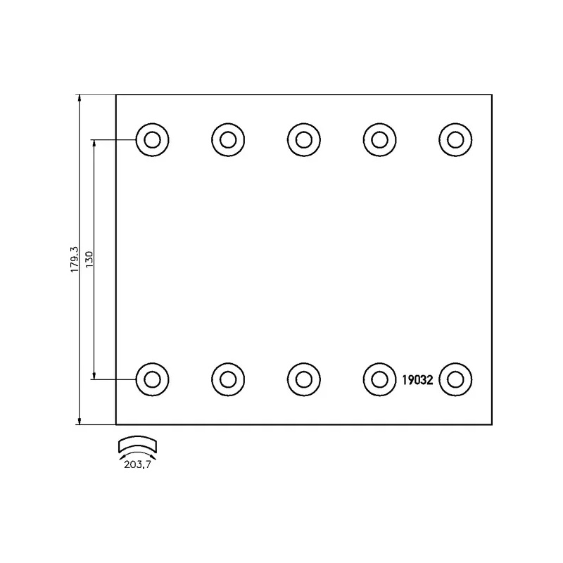 PLACUTE FRINA TAMBUR 19032 BPW 180x18 fi420 TEXTAR