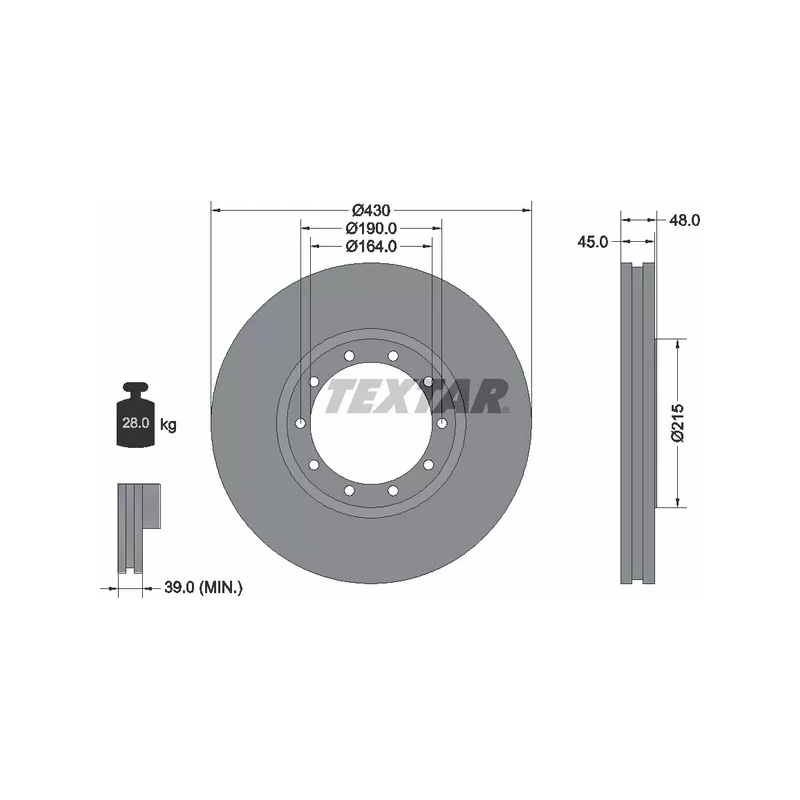DISC FRINA SAF 430X45 INTEGRAL BREMANN